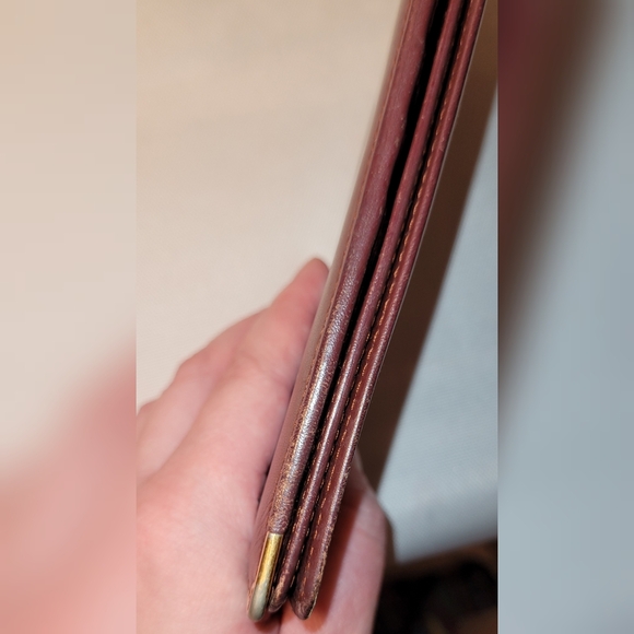 Auth Vintage Cartier Long Pills Mast Line Bordeaux Calfskin Leather- Burgundy - Picture 15 of 16